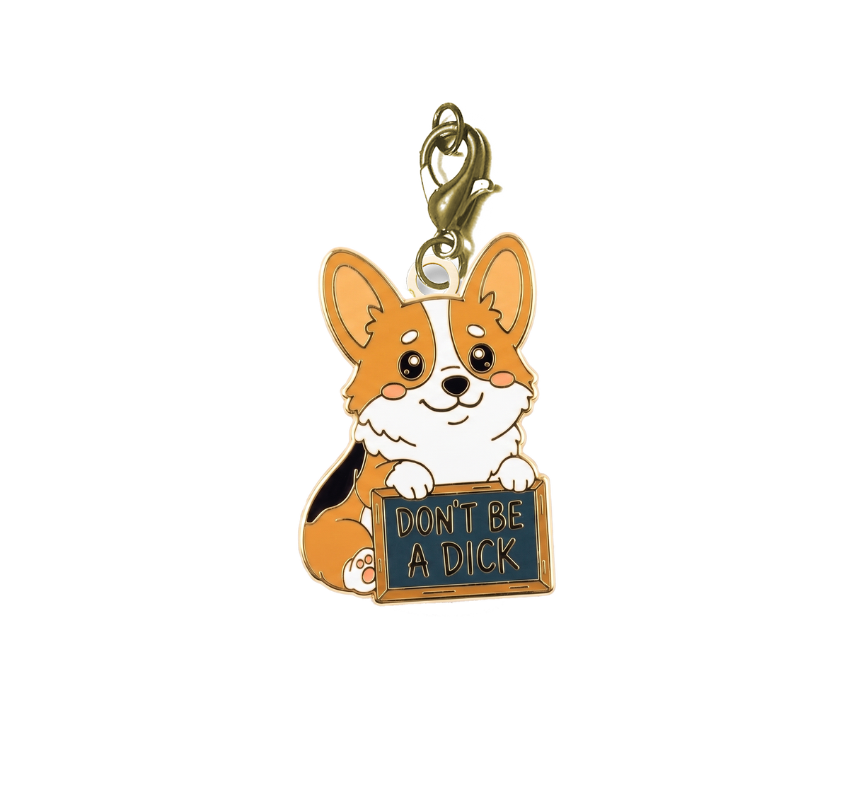 Don't Be A Dick Corgi Equestrian Braid and Bridle Charm