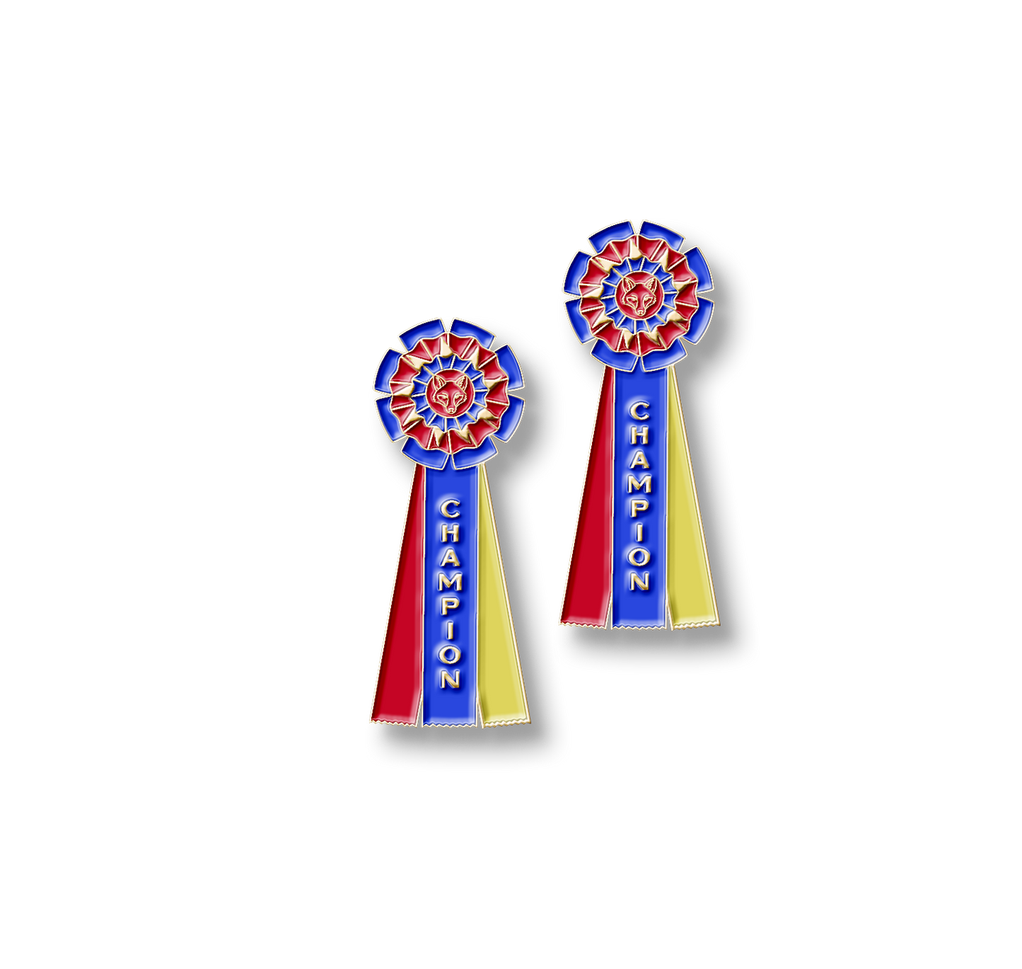Champion Ribbon Number Pin Set