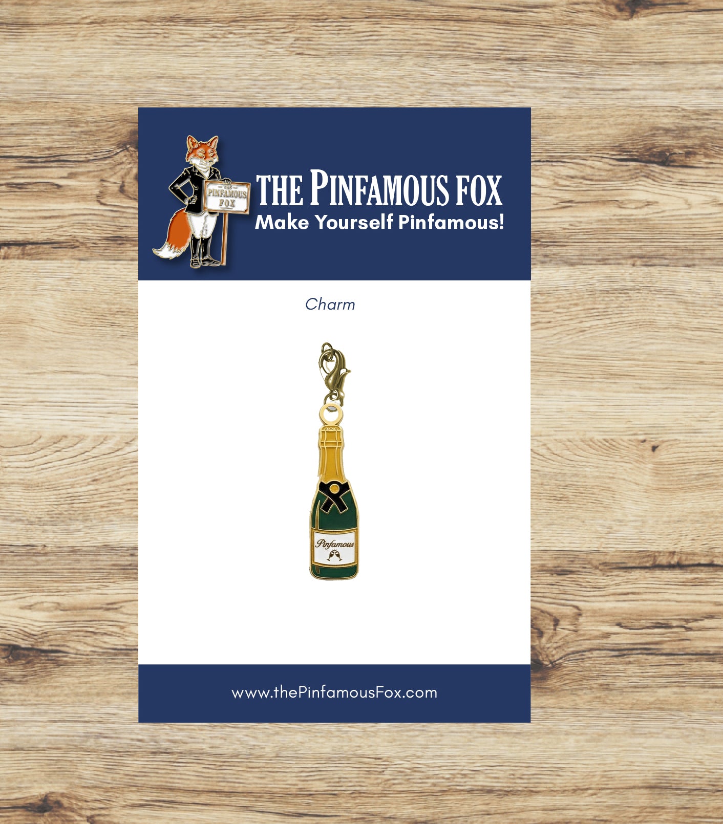 Pinfamous Champagne Bottle Charm