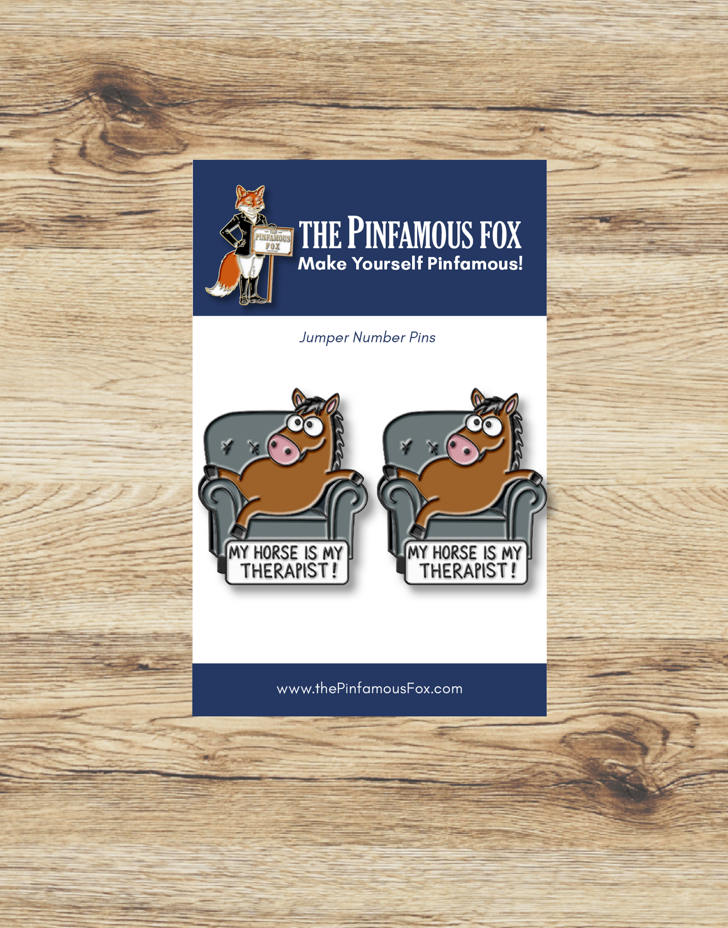 My Horse Is My Therapist Pins