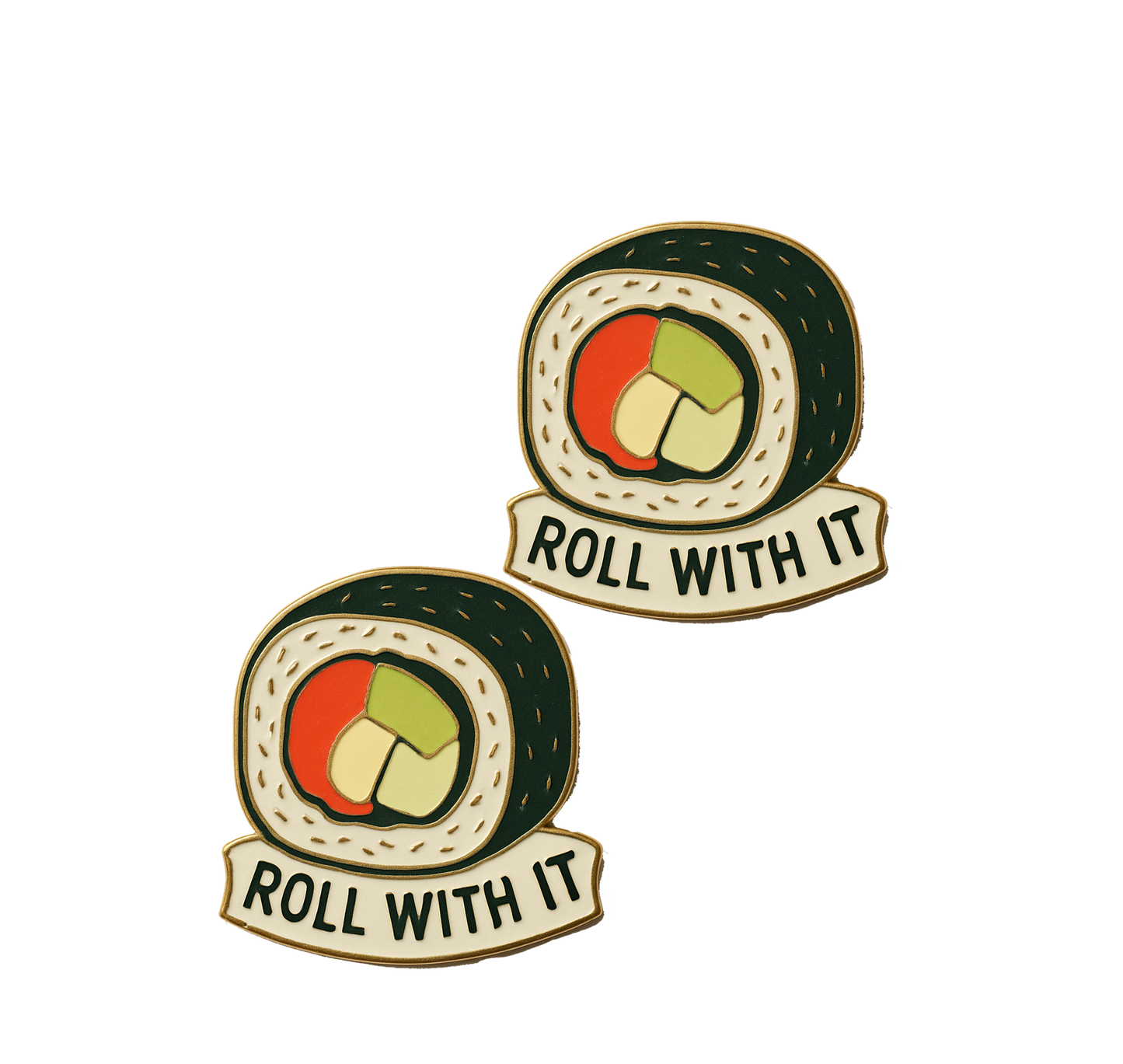 Roll With It Sushi Number Pins