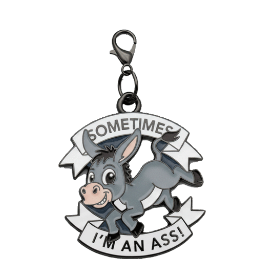 Sometimes I'm An Ass! Donkey charm by The Pinfamous Fox