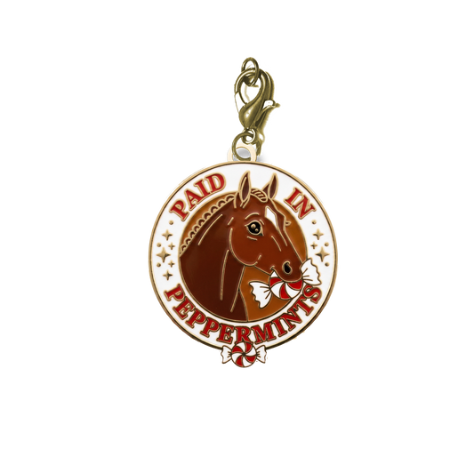 Paid In Peppermints Horse Bridle and Braid Charm