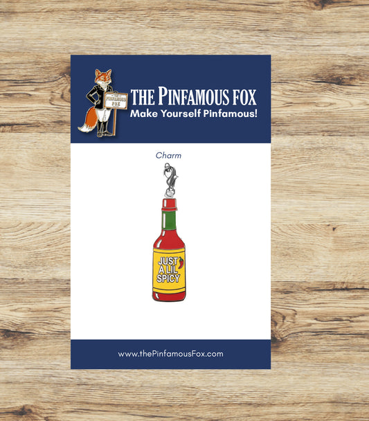 Just A Lil' Spicy Hot Sauce Bridle or Braid Charm