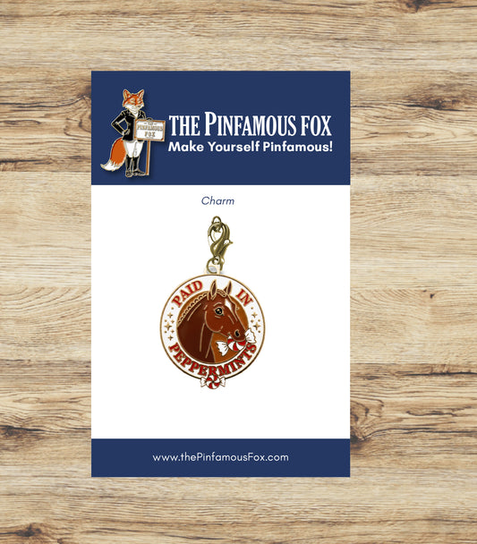 Paid In Peppermints Horse Bridle and Braid Charm