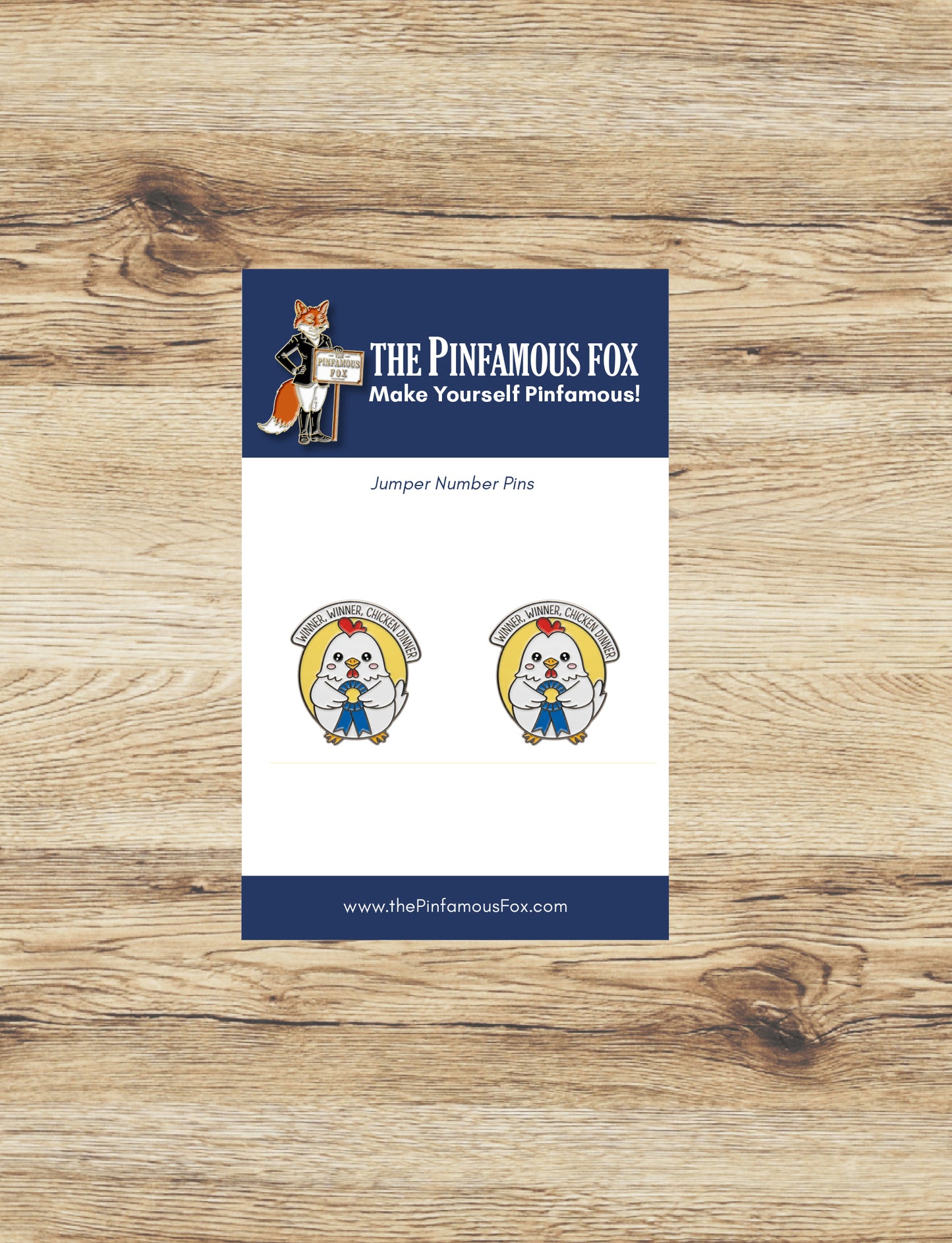 Winner Winner Chicken Dinner Jumper Number Pin Set