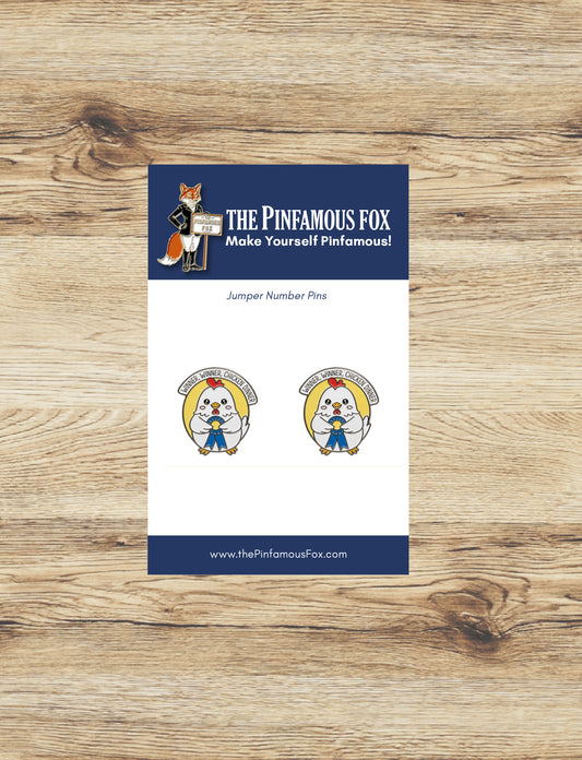 Winner Winner Chicken Dinner Jumper Number Pin Set