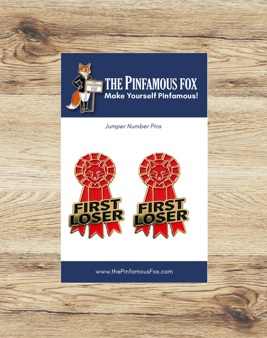 First Loser Jumper Number Pin Set by the Pinfamous Fox