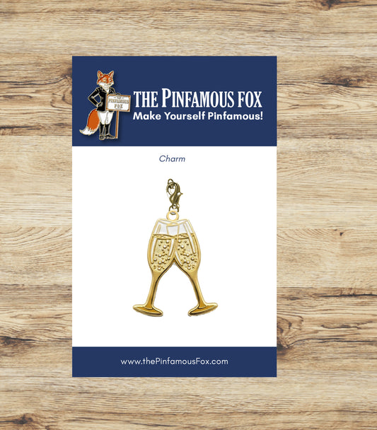 Champagne Glasses Charm